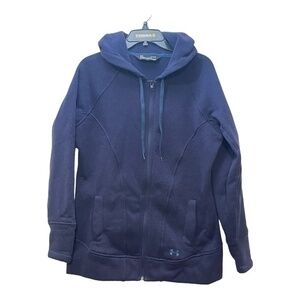 Under Armour Womens Colder Knit Jacket Mid length Fitted Blue Size Large